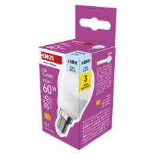 EMOS LED CLS MINI GLOBE 6,5W(60W) 806lm E14 CW