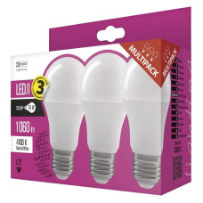 Emos LED žárovka Classic A60, 10,5W/75W E27, NW neutrální bílá, 1060 lm, Classic, F, 3 PACK