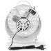 NEDIS stolní ventilátor/ průměr 25 cm/ výkon 20 W/ síťové napájení/ 2 rychlosti/ kovový/ bílý