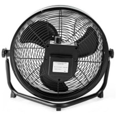 NEDIS stojanový ventilátor/ průměr 30 cm/ výkon 43 W/ plynulá rychlost/ naklápěcí/ dobíjecí/ USB-A/ kovový/ černý