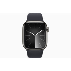 Apple Watch S9 Cell/45mm/Graphite/Sport Band/Midnight/-M/L