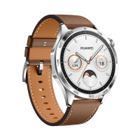 Huawei Watch GT 4/46mm/Silver/Elegant Band/Brown