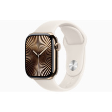 Apple Watch S10 Cell/46mm/Gold/Sport Band/Starlight/-M/L