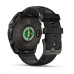 Garmin - fenix 8 Solar Sapphire - 47 mm - Carbon Gray DLC Titanium with Black | Pebble Gray Silicone Band, EU