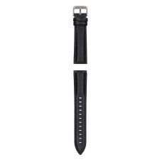 Garett univerzální řemínek 20 mm, černá kůže se stříbrným zapínáním