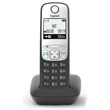 SIEMENS GIGASET A690 - DECT/GAP bezdrátový telefon, displej, handsfree, seznam 100 čísel, barva černá/ stříbrná