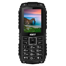 iGET Defender D10 Black - odolný telefon IP68, DualSIM, 2500 mAh, BT, powerbanka, svítilna, FM, MP3