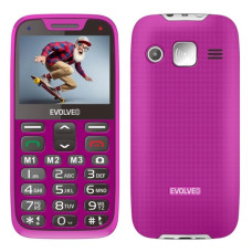 EVOLVEO EasyPhone XR, mobilní telefon pro seniory s nabíjecím stojánkem, růžová