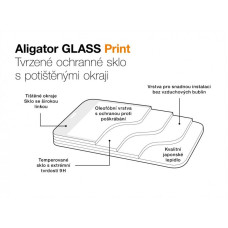 Aligator ochranné tvrzené sklo GLASS PRINT, Xiaomi 13, černá, celoplošné lepení