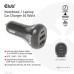 Club3D Auto nabíječka pro Notebooky 36W, 3 porty (2xUSB-A + USB-C)