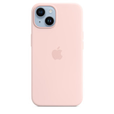 iPhone 14 Silicone Case with MS - Chalk Pink