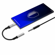 3mk adaptér USB-C/Jack 3,5mm (samice) 0,15m, černo-stříbrná