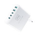 3mk cestovní nabíječka Hyper Charger 140W, GaN 3x USB-C (PD) / 2x USB, bílá