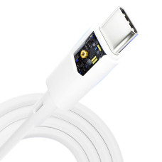 3mk datový kabel Hyper Silicone USB-C/USB-C (PD), 60W, 3A, 1m, bílá