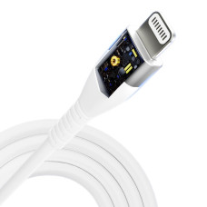3mk datový kabel Hyper Silicone USB-C/Lightning (PD), MFI, 20 W, 3A, 1m, bílá