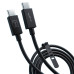 3mk datový kabel Hyper ThunderBolt, 240W, 8K, konektor USB-C/USB-C, délka 1 m, černá