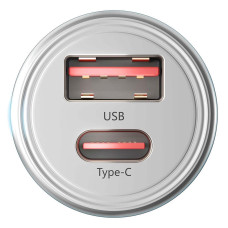 3mk adaptér CL Hyper Car 45W, 1x USB + 1x USB-C (PD)