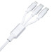 3mk nabíjecí kabel Hyper Cable 3in1 USB-A/C na USB-C/Micro USB/Lightning 1.5m, bílá