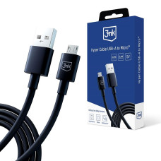 3mk datový kabel Hyper Cable USB-A/Micro USB 1.2m 5V 2,4A, černá