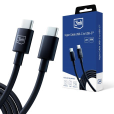 3mk datový kabel Hyper Cable USB-C/USB C 100W 1.2m, černá