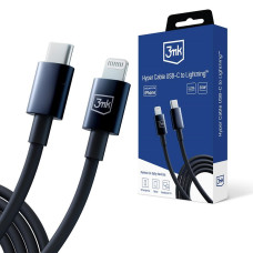 3mk datový kabel Hyper Cable USB-C/Lightning 20W 1.2m, černá