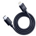 3mk datový kabel Hyper Cable USB-C/Lightning 20W 1.2m, černá
