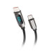 Solight USB-C kabel s displejem, USB-C konektor - USB-C konektor, 100W, 2m