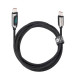 Solight USB-C kabel s displejem, USB-C konektor - USB-C konektor, 100W, 2m