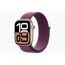 Apple Watch Series 10 GPS 42mm Růžově zlatý hliník se švestkovým provlékacím řemínkem