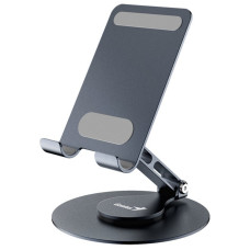 Genius G-Stand M100, Stojan, pro mobilní telefony a tablety, otáčení 360°, náklon 180°, přenosný, hliník, silikon, černý