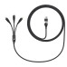 CONNECT IT Wirez 6in1 2x USB-C, 1x Lightning, 1,25 m, ČERNÝ