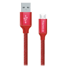 Colorway Datový Kabel Usb / Micro Usb/ 1m/ 2.1A/ Červený