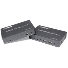 PremiumCord HDMI extender s USB na 150m over IP, bez zpoždění