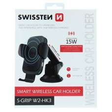 SWISSTEN SMART DRŽÁK DO AUTA S BEZDRÁTOVÝM NABÍJENÍM 15W S-GRIP W2-HK3