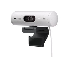 Logitech webkamera BRIO 500, Full HD, 4x zoom,RightLight 4 s HDR, bílá,USB-C