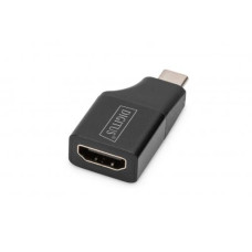 DIGITUS Adaptér USB-Type-C, USB-C na HDMI typu A, 4K@ 30HZ 4K@ 30Hz, hliník - pouzdro, černá