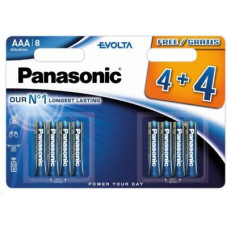 PANASONIC Alkalické baterie Evolta Platinum LR03EGE/8BW 4+4F AAA 1,5V (Blistr 8ks)