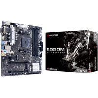 BIOSTAR B550MX/E Pro, AMD B550 chipset, 4x DIMM DDR4 4400, PCI-E 16x 1x Gen4, 1x Gen3, 2x M.2, 4x SATA III, G