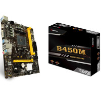 BIOSTAR B450, AM4, 2xDDR4, VGA/HDMI, 1xPCIe x16, 2xPCIe x1, 1xM.2, 4xSATA, GbE LAN, mATX