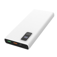 PLATINET POWER BANK 10000mAh Polymer PD 3.0 QC 3.0 LED Screen White