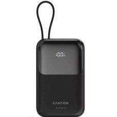 CANYON Power Bank PB-101, 10000mAh PD22.5W built-in cable, black